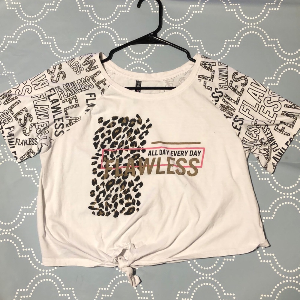 Cheeta print “flawless” shirt